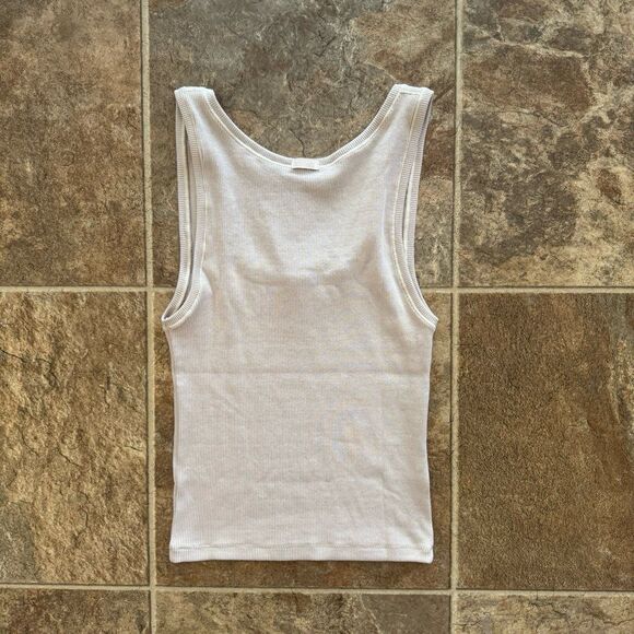 Skims Cotton Rib Tank Stone Size Medium - Picture 6 of 9